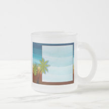 Palm Tree / Beach theme wedding / event Mug