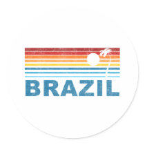 Palm Tree Brazil Round Sticker