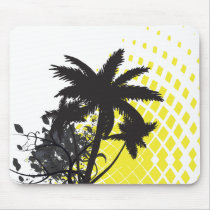 palm tree rays mousepad