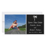 Palm Tree Save The Date Photocard (Black)