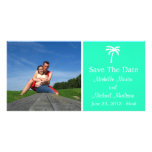 Palm Tree Save The Date Photocard (Spring Green) Personalized Photo Card