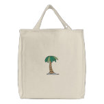 Palm Tree Tote embroidered bags