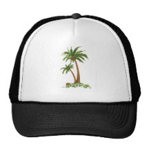 PALM TREE TRUCKER HAT