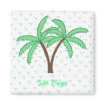 Palm Trees 2, San Diego Fridge Magnet
