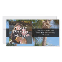 Palm Trees Against Blue Sky Custom Photo Card