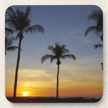 Palm trees and sunset, Mindil Beach Beverage Coasters