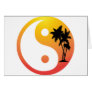 Palm Trees at Sunset Yin Yang Greeting Card