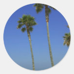 Palm Trees At Venice Beach Round Sticker