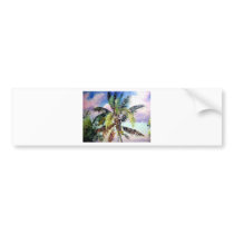 Palm Trees & Clouds Bumper Sticker