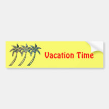 Palm Trees in Paua Shell Textures Bumper Sticker