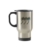 Palm Trees in Paua Shell Textures Coffee Mug