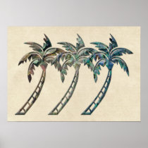 Palm Trees in Paua Shell Textures