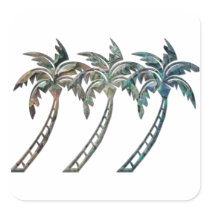 Palm Trees in Paua Shell Textures