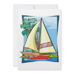 Palm Trees & Sailboat Custom Invitations