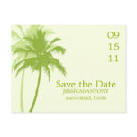 Palm Trees Tropical Wedding Save the Date postcards