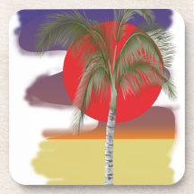 Palme palm tree getränke untersetzer