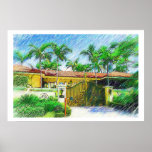 Palms & Landscape  - Miami Beach, Fl collection posters
