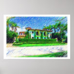 Palms & Landscape  - Miami Beach, Fl collection posters
