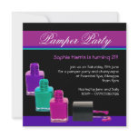 Pamper Party Spa Bachelorette Party invitations