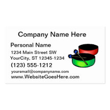 pan black head drums with mallets music percussion business card template