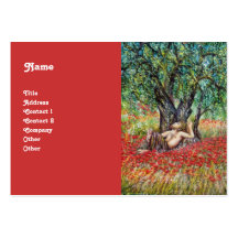 PAN, OLIVE TREE AND POPPY FIELDS BUSINESS CARD