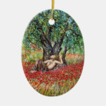 PAN, OLIVE TREE AND POPPY FIELDS CHRISTMAS ORNAMENT