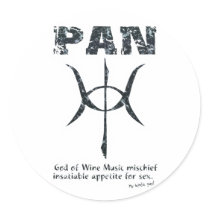 Pan Round Stickers