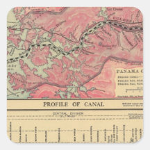 Panama Canal Square Sticker