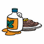 pancakes and maple syrup photo sculpture