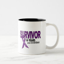 Pancreatic Cancer 10 YEAR SURVIVOR Mugs