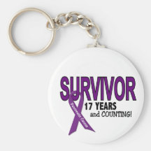 Pancreatic Cancer 17 YEAR SURVIVOR Keychain