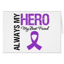 Pancreatic Cancer Always My Hero My Best Friend Card