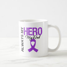 Pancreatic Cancer Always My Hero My Dad Coffee Mug