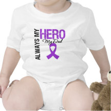 Pancreatic Cancer Always My Hero My Dad Baby Bodysuit