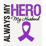 Pancreatic Cancer Always My Hero My Husband t-shirts