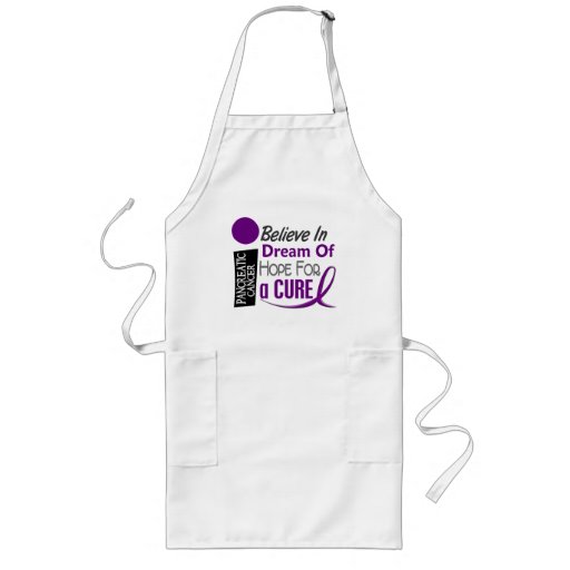 Pancreatic Cancer Awareness BELIEVE DREAM HOPE Aprons