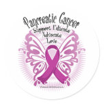 Pancreatic Cancer Butterfly 3 stickers