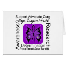 Pancreatic Cancer Butterfly Inspirations Card
