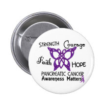 Pancreatic Cancer Celtic Butterfly 3 Pinback Button