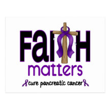 Pancreatic Cancer Faith Matters Cross 1 Postcards