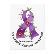 Pancreatic Cancer FLOWER RIBBON 1