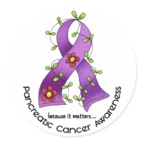 Pancreatic Cancer FLOWER RIBBON 1