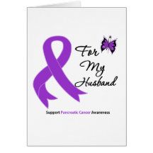 Pancreatic Cancer For My Husband Greeting Card