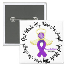 Pancreatic Cancer God Made My Hero An Angel Pinback Button