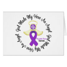Pancreatic Cancer God Made My Hero An Angel Greeting Cards