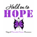 Pancreatic Cancer Hold On To Hope t-shirts