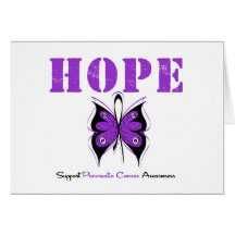 Pancreatic Cancer Hope Butterfly Card