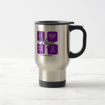 Pancreatic Cancer Hope Love Inspire Awareness Coffee Mugs