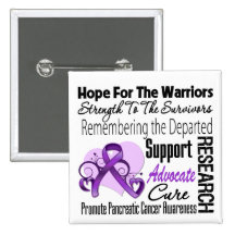 Pancreatic Cancer Hope Tribute Collage Pinback Button