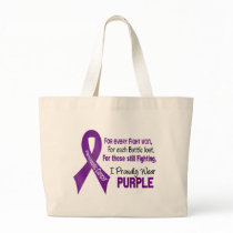 Pancreatic Cancer I Proudly Wear Purple Tote Bag